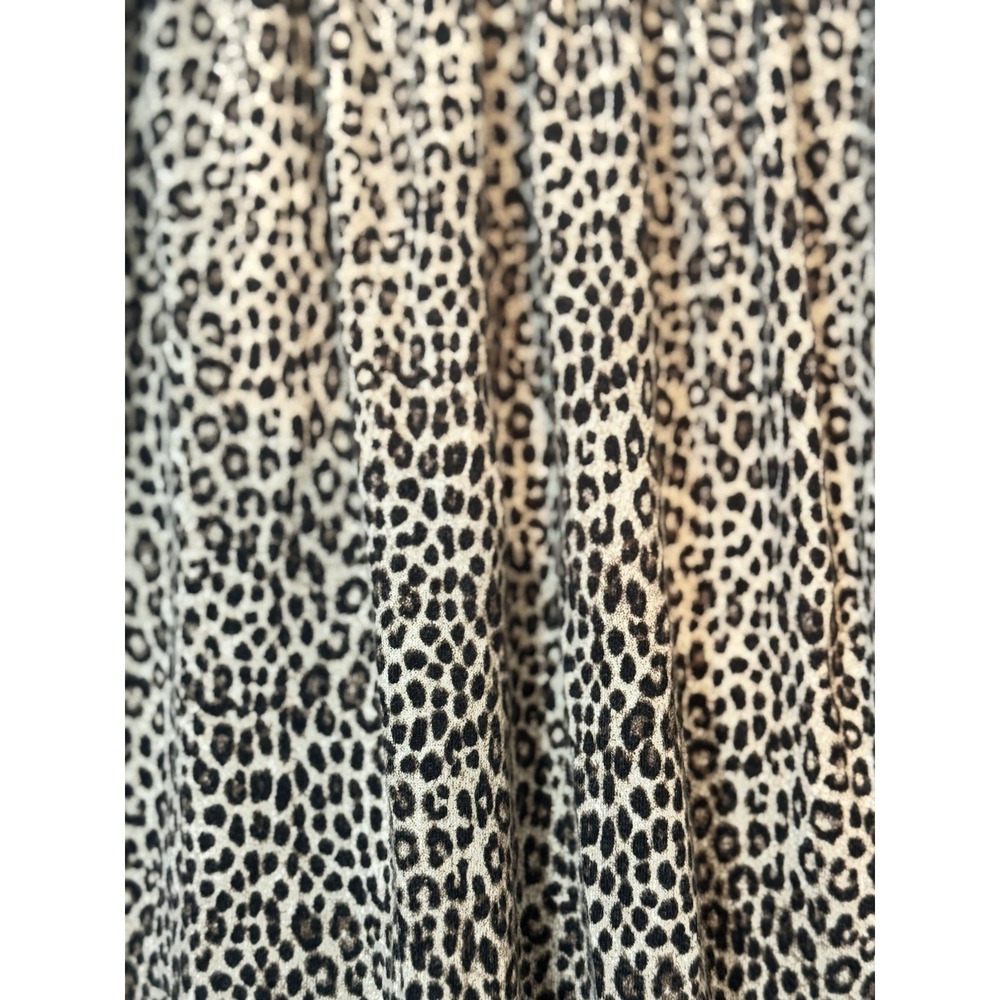 MICHAEL KORS Leopard Print 3/4 Sleeve Boat Neck Top Size M - Picture 3 of 5